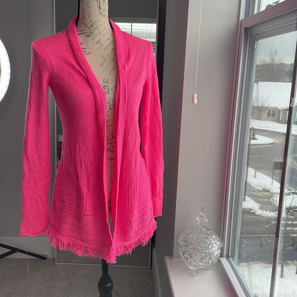 Lilly Pulitzer drop Gorgeous Pink Cardigan Sweater